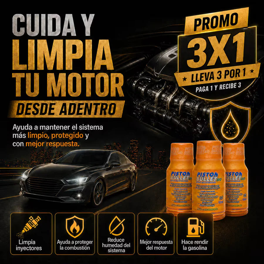 🔥 Solo Hoy Paga 1 y Lleva 3 Piston Bullet 🔥